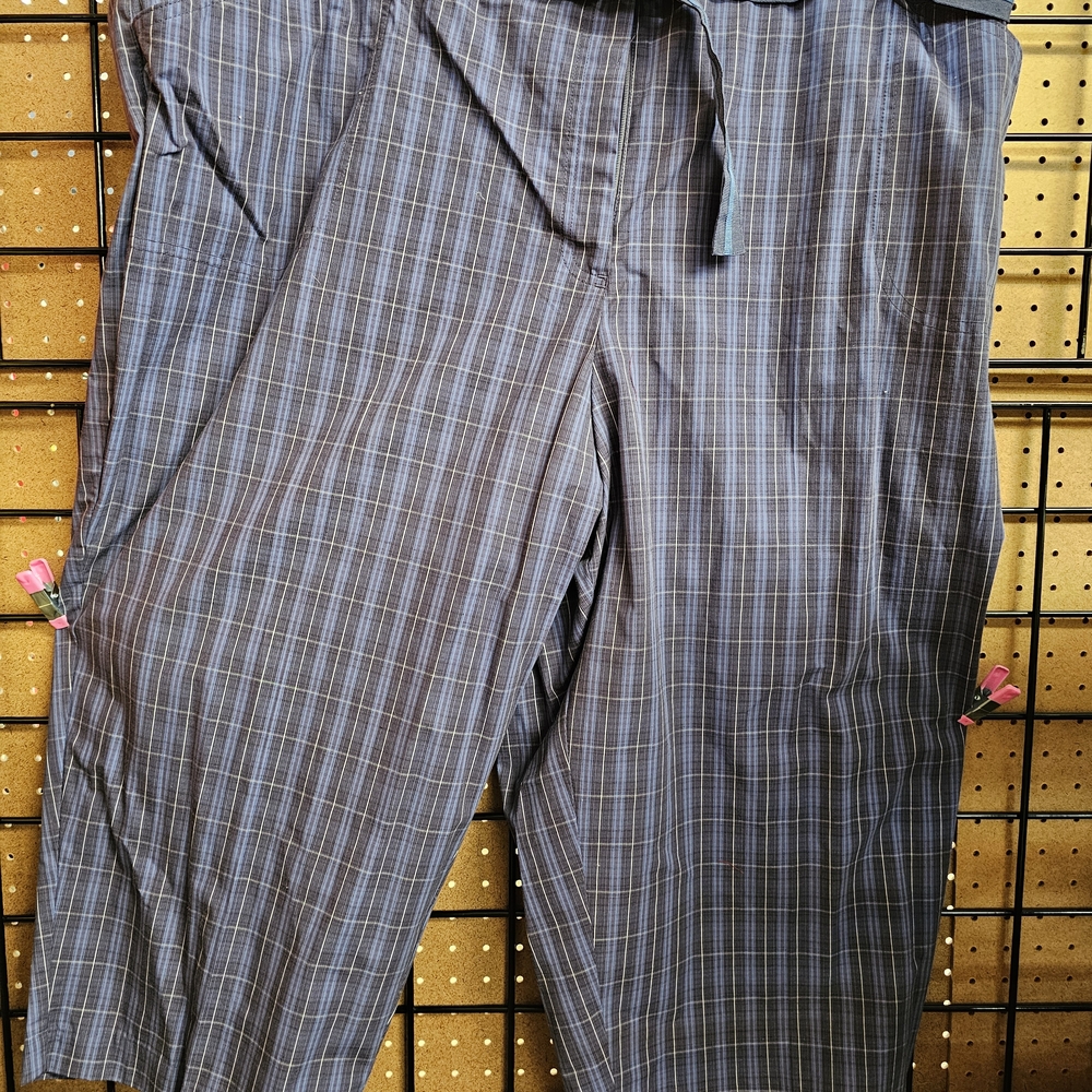 White Stag Men's Blue Checkered Chinos